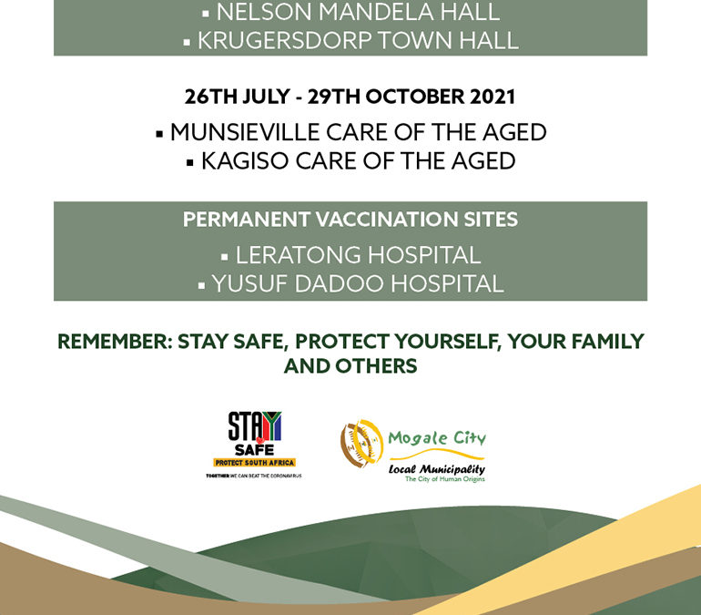 Updated vaccination site locations